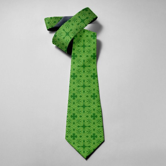 Cravate Trèfle Vert Abstrait Fleur St Patrick's Day
