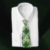 Cravate Trèfles de la Saint-Patrick et nœuds celtiques ent