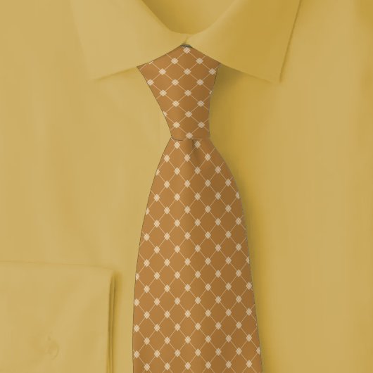 Cravate Trellis Caramel