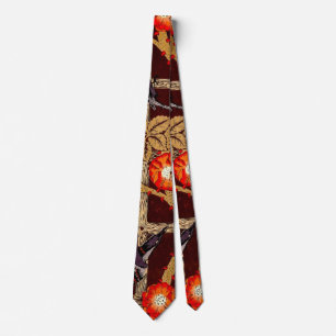 Cravate Trellis Oiseaux Fleurs Morris Papier peint fin