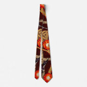 Cravate Trellis Oiseaux Fleurs Morris Papier peint fin (Dos)