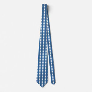 cravate "Trending Blue and White En vichy Check"