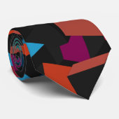 Cravate Trendy Abstract Geometric Cube Pattern (Roulé)
