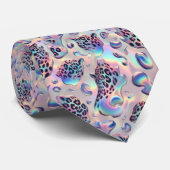 Cravate Trendy & Bold | Opal Leopard Print Necktie (Roulé)
