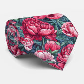 Cravate Trendy Christmas Gift For Dad Peonies (Roulé)