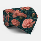 Cravate Trendy Dad Gifts Carnation Floral (Roulé)