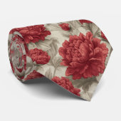 Cravate Trendy Dads Day Gifts Peonies Flower (Roulé)