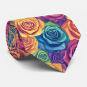 Cravate Trendy Gifts For Father Rose Floral (Roulé)