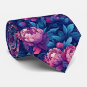 Cravate Trendy Gifts For Him Peonies Flower (Roulé)
