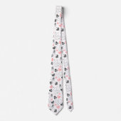 Cravate Trendy Love Gift Tie Pink Black Hearts Design (Devant)