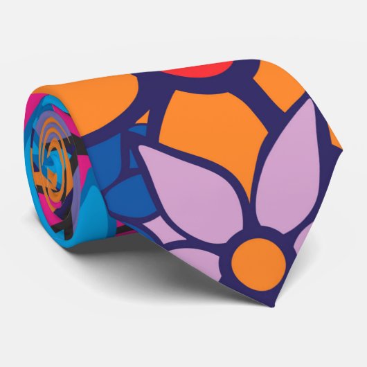 Cravate Trendy Modern Floral Pattern (Roulé)