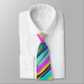 Cravate Trendy Multicolor Neon Psychedelic (Attaché)