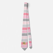 Cravate Trendy Stripes, Face Emoji (Devant)