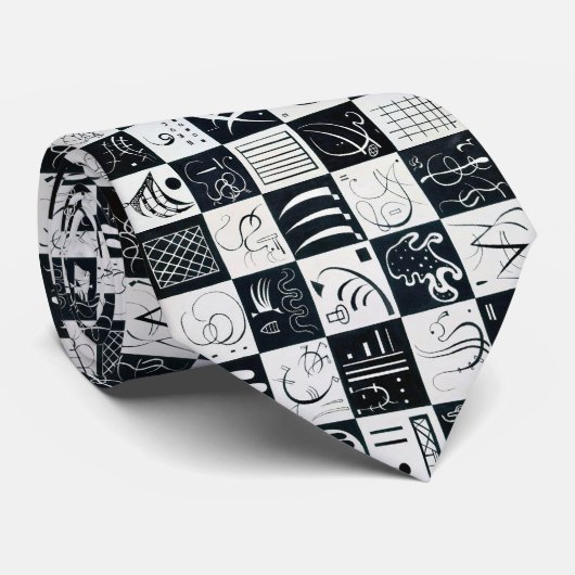 Cravate Trente, Abrégation Biomorphique - Kandinsky (Roulé)