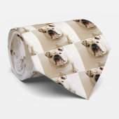 Cravate Très mignon Bouledogue (Roulé)