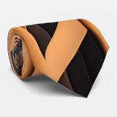 Cravate Tresse tressée en fer Brown Motif moderne (Roulé)