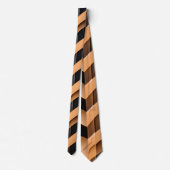 Cravate Tresse tressée en fer Brown Motif moderne (Dos)