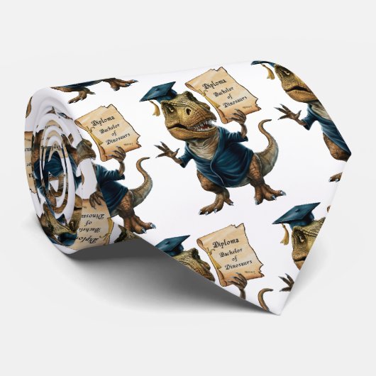Cravate Trex en casquette et robe détenant un diplôme (Roulé)