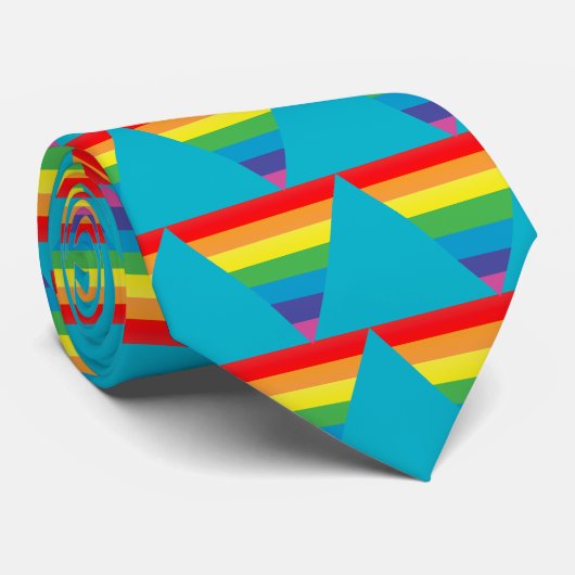 Cravate triangle arc-en-ciel (Roulé)