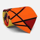 Cravate Triangle Coloré Géométrique Moderne (Roulé)