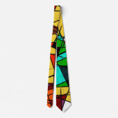 Cravate Triangle Coloré Géométrique Moderne (Dos)