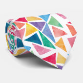 Cravate Triangle coloré moderne (Roulé)