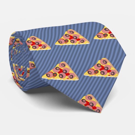 Cravate Triangle de pizza - couleur faite sur commande (Roulé)