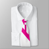 Cravate Triangle en Magenta et Blanc (Attaché)