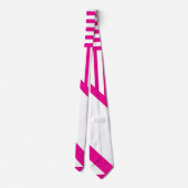 Cravate Triangle en Magenta et Blanc (Dos)