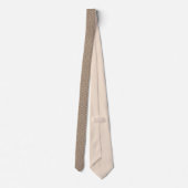 Cravate triangle hexagone design graphique marron et beige (Dos)