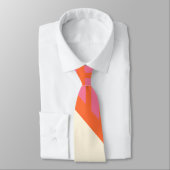 Cravate Triangle rayures en rose, orange et crème (Attaché)