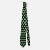 Cravate Triangle Sierpinski dans les tons verts (Devant)