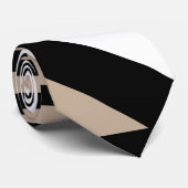 Cravate Triangle - Taupe, noir et blanc (Roulé)