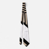 Cravate Triangle - Taupe, noir et blanc (Dos)