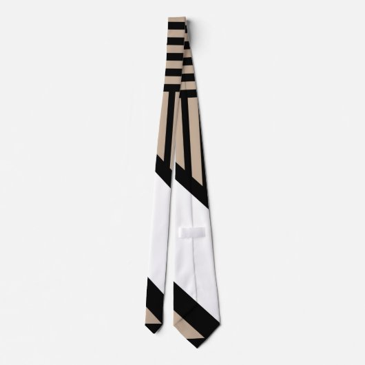 Cravate Triangle - Taupe, noir et blanc (Dos)