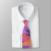 Cravate Triangles Abstraits brillants et gras en couleur v (Attaché)