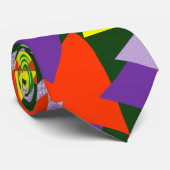 Cravate Triangles aléatoires sur vert (Roulé)