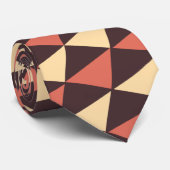 Cravate Triangles Beige Pêche Motif minimal (Roulé)