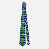 Cravate Triangles bleu et vert (Devant)