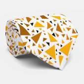 Cravate Triangles brun jaune sur arrière - plan rétro blan (Roulé)