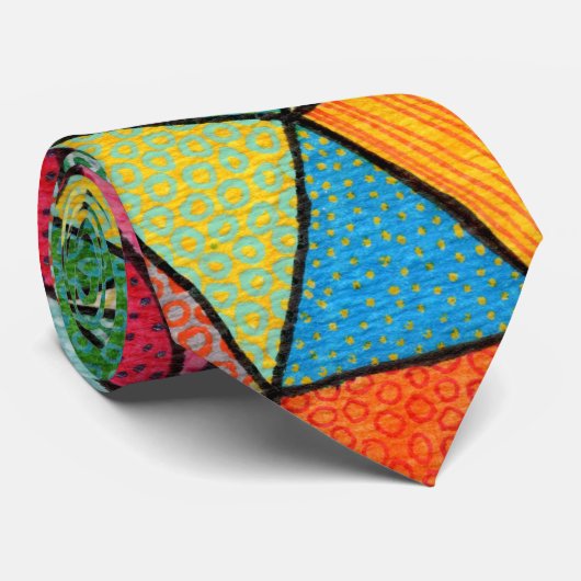 Cravate Triangles colorées (Roulé)