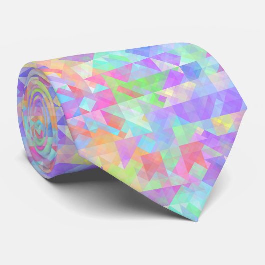 Cravate Triangles colorés cool Carré Motif (Roulé)