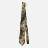 Cravate Triangles courbes Brown ou ondulations. (Devant)