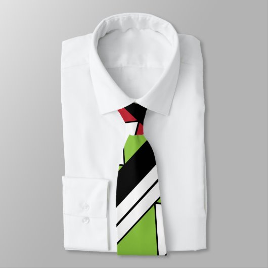 Cravate Triangles Diagonal Stripes Motif (Attaché)