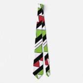 Cravate Triangles Diagonal Stripes Motif (Devant)