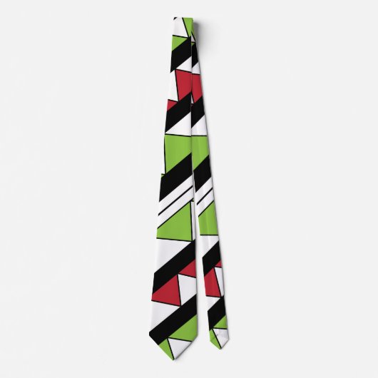 Cravate Triangles Diagonal Stripes Motif (Devant)