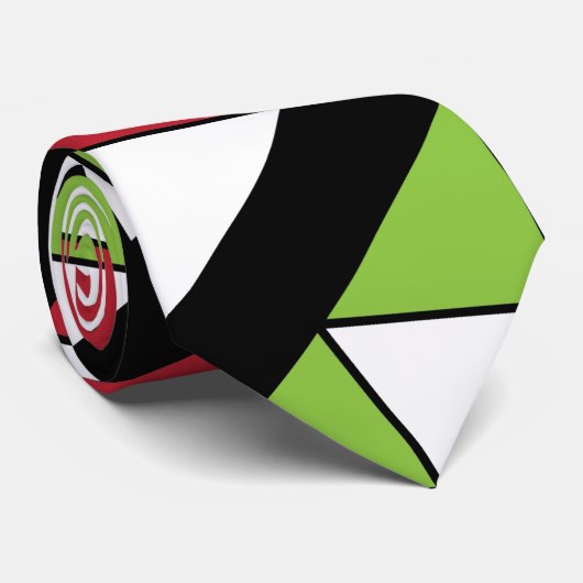 Cravate Triangles Diagonal Stripes Motif (Roulé)