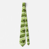 Cravate Triangles géométriques Abstraits, Vert citron (Devant)