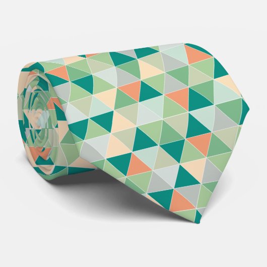 Cravate Triangles géométriques/ajustables PixDezines (Roulé)