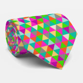 Cravate Triangles géométriques/ajustables PixDezines (Roulé)